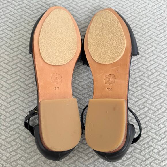 Elf Venus Leather Flats Black Size 12 Handmade Cottagecore Balletcore - Picture 5 of 9